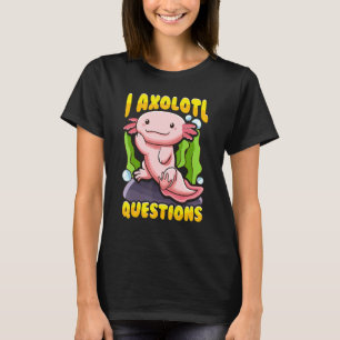 Süß & Ich Axolotl Fragen Laufender Fisch Stellt V T-Shirt