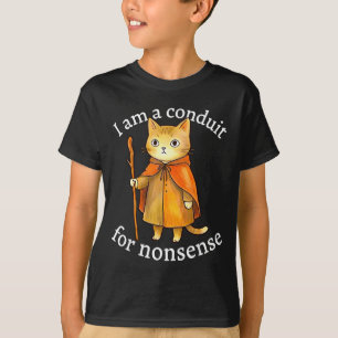 Süß, ich bin ein Kanal für Unsinn Katzen-Zauberer- T-Shirt