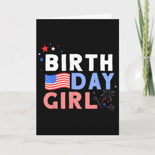 Süß Ich habe Geburtstag 4. Juli Design für Frauen Karte