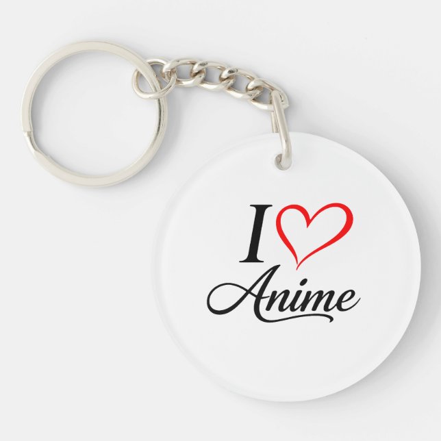Süß, ich liebe Anime Schlüsselanhänger (Vorderseite)