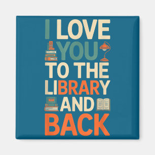 Süß ich liebe dich Bibliothek zurück lustiger Bibl Magnet