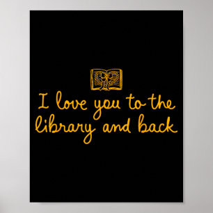 Süß ich liebe dich Bibliothek zurück lustiger Bibl Poster