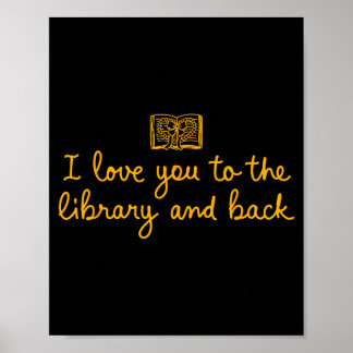 Süß ich liebe dich Bibliothek zurück lustiger Bibl Poster