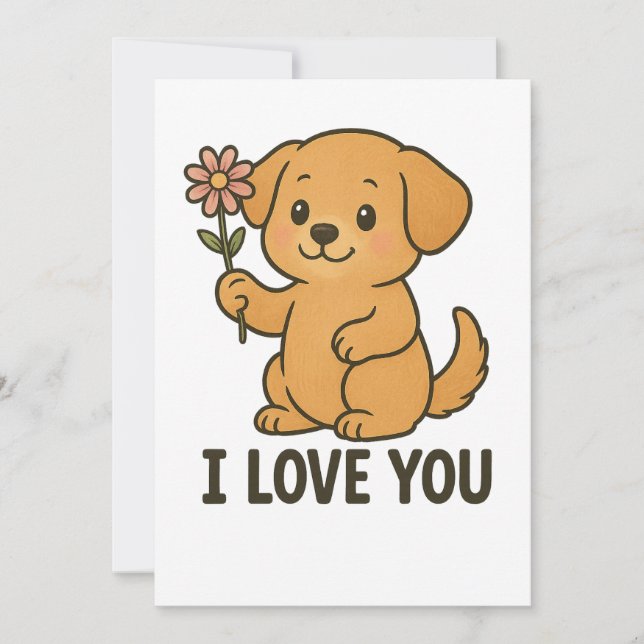 Süß ich liebe dich  feiertagskarte (Vorderseite)