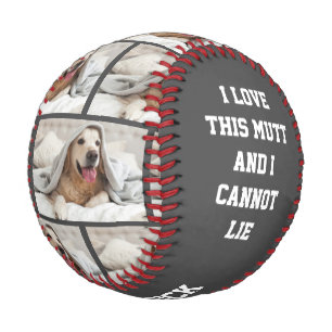 Süß ich liebe diesen Mischling Personalisiertes Baseball