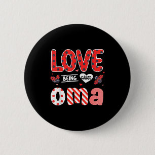 Süß, ich liebe es, Oma Marienkäfer Valentinstag gl Button