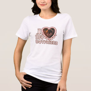 Süß, ich liebe meinen Freund individuell Tri-Blend Shirt