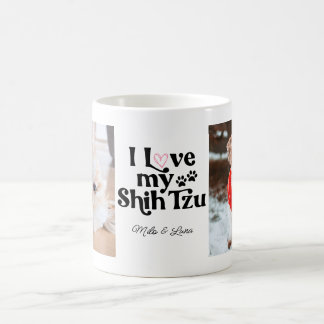 Süß, ich liebe meinen Shih Tzu Hund 2 Foto Vorlage Kaffeetasse