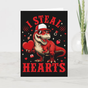 Süß ich stehle Herzen Valentinsjungen Dinosaurier  Karte