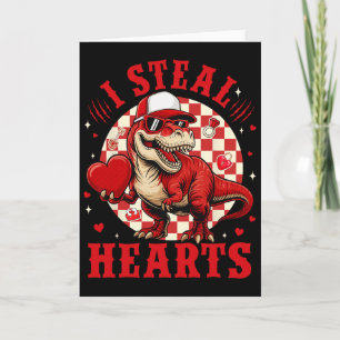 Süß ich stehle Herzen Valentinsjungen Dinosaurier  Karte