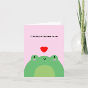 Süß Kawaii Frosch Rotes Herz Herr Richtiger Frosch Karte