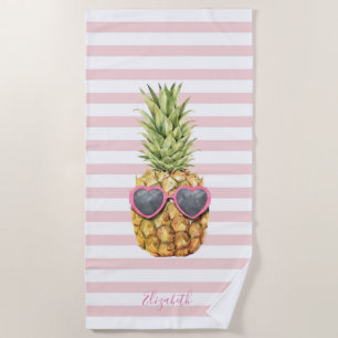 Süß Keck Kühle Ananas Rosa Streifen Strandtuch