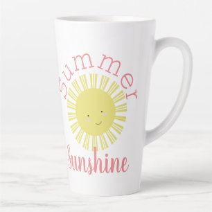 Süß Lächelnd Sonnenschein Sommer Milchtasse