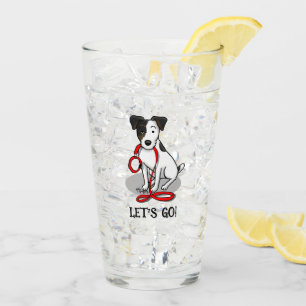 Süß Lass uns gehen! Jack Russell Terrier (dreifarb Glas