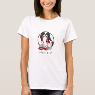 Süß Lass uns gehen! Japan Chin Hund (dreifarbig 1) T-Shirt