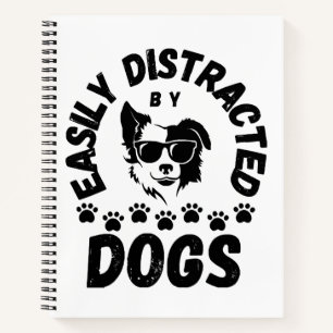 Süß Leicht von Hunden ablenkbar Haustierliebhaber Notizbuch