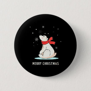 Süß Lustig &amp; Einzigartiger Weihnachts Lar Bär  Button