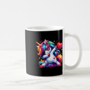 Süß Lustig Cooles Einhorn Dabbing Herz Valentinsta Kaffeetasse