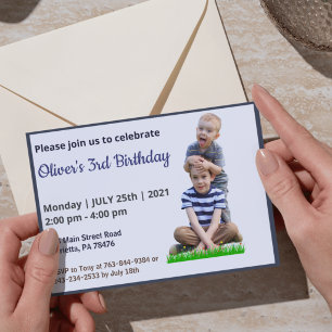 Süß Lustig   Kinder Foto Geburtstag Einladung