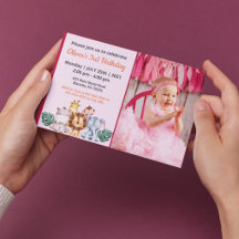 Süß Lustig | Mädchen Foto Geburtstagseinladung