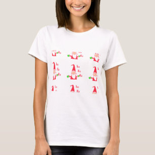Süß Lustiger Cartoon-Maus-Weihnachtsmann Ho Ho Ho  T-Shirt