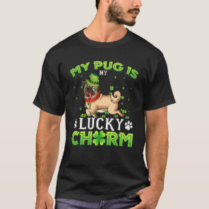 Süß Mein Mops ist mein Glücksbringer Shamrocks San T-Shirt