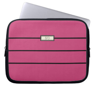 Süß Modern Stilvoll Monogramm Chic Weiblich Rosa Laptopschutzhülle