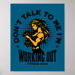 Süß Nicht ansprechen, ich bin beim Training lustig Poster