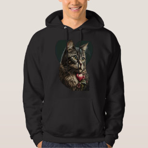 Süß niedlich einzigartig Frohen Valentinstag Katze Hoodie