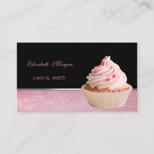 Süß Niedlich Elegant , Cupcake Bäckerei Visitenkarte