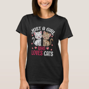 Süß nur ein Mädchen das Katzen Frauen Mädchen Kind T-Shirt