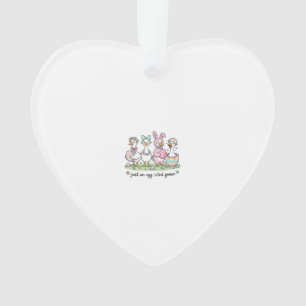 Süß, nur eine aufgeregte Gans Ostertag Mädchen Fra Ornament