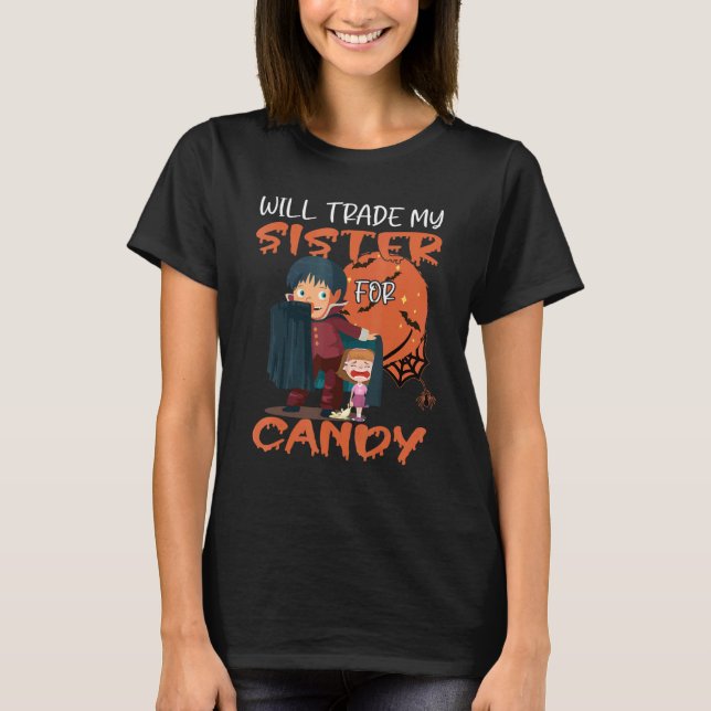 Süß oder sauber werde ich meine Schwester mit Süßi T-Shirt (Vorderseite)