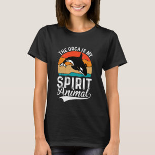 Süß Retro Der Schwertwal Ist Mein Krafttier T-Shirt