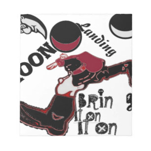 Süß retro vintage Bring es auf den Mond Landing Ho Notizblock