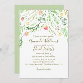 süß-romantisch | Einladung zur Blumenhochzeit