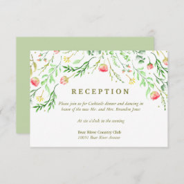 süß-romantisch | Florale Hochzeitsempfang Einladung