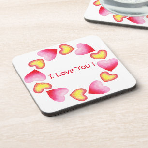 Süß Romantisch Ich liebe dich Valentinstag Getränkeuntersetzer
