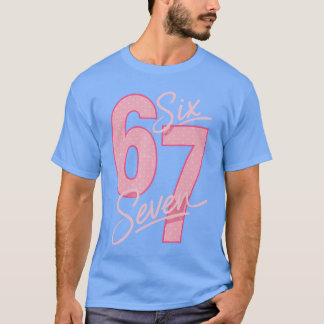 Süß Rosa 67 Six Seven Lustiges Meme Frauen Mädchen T-Shirt