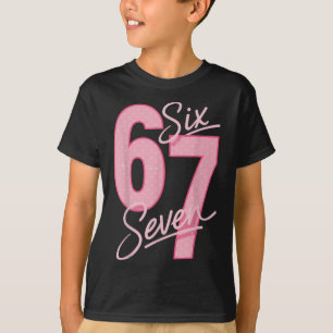 Süß Rosa 67 Six Seven Lustiges Meme Frauen Mädchen T-Shirt