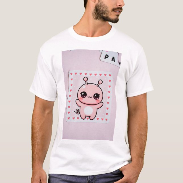 Süß rosa T-Shirt (Vorderseite)