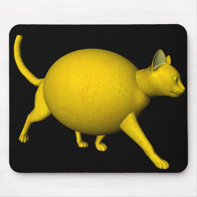 Süß-Saure Zitrone Katze Mousepad (Vorne)