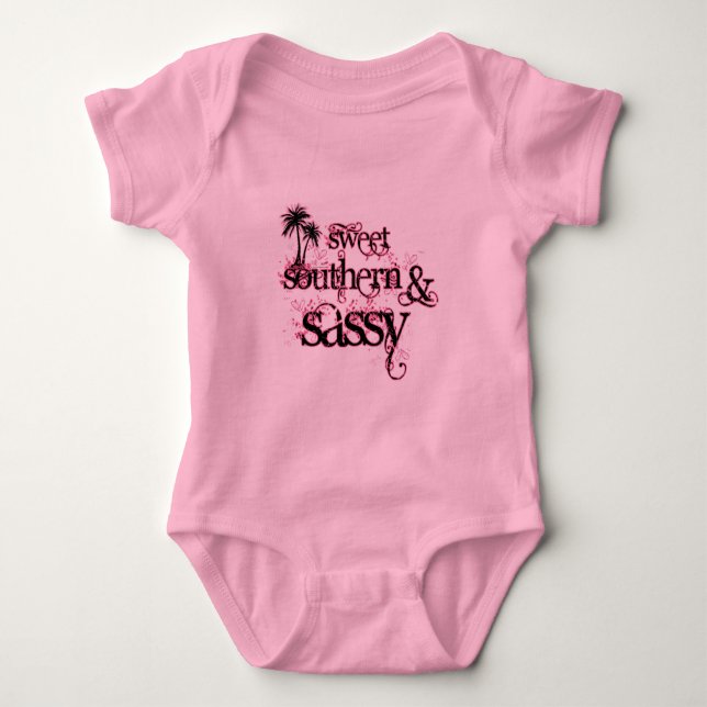 süß, südlich und sassy baby strampler (Vorderseite)