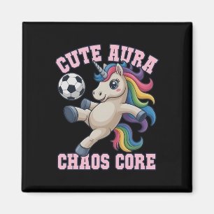 Süß Süß Aura Chaos Kern Fußball Einhorn Sieg Fraue Magnet
