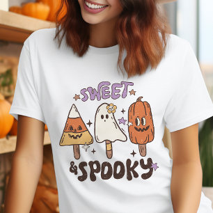 Süß und Gruselig Retro Halloween Tri-Blend Shirt
