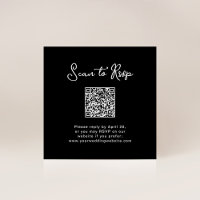Süß und Whimsical Schwarz | RSVP mit QR-Code