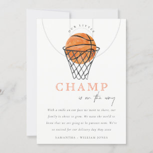 Süß Unsere kleine Champ-Basketball-Ankündigung Einladung