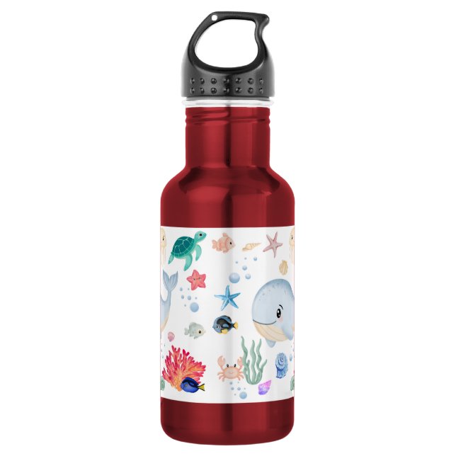 Süß unter Wasser Edelstahlflasche (Vorderseite)