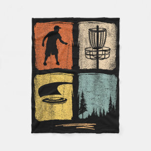 Süß Vintage Retro Disc Golf Lustig Wo ist der Fri Fleecedecke