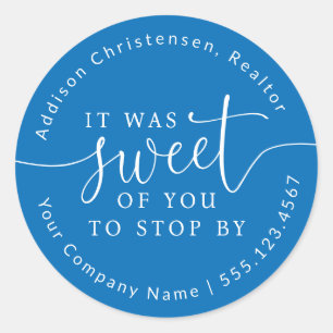 süß von dir, um durch Open House zu stoppen Gefall Runder Aufkleber